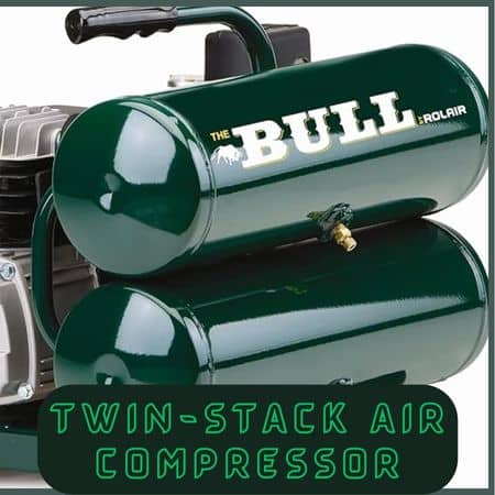 twin stack air compressor for 23 gauge air nailer