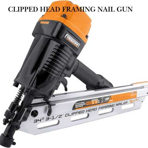 Clipped head framing nail gun